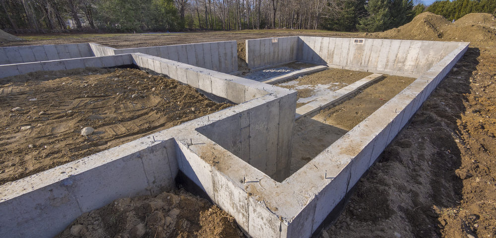 This is a site development project that has a basement poured in southern maryland