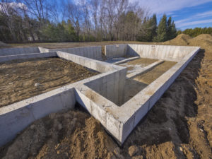 This is a site development project that has a basement poured in southern maryland